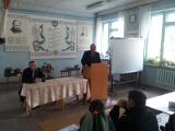 Григорій Ілліч виступає перед студентами Новочорторийського технікуму