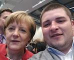 студент Б. Баранцов та канцлер Німеччини А. Меркель (2016)