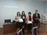 Вручення диплому за 2 місце серед бакалаврів - Ольга Бєлая