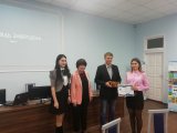 Вручення диплому за 1 місце серед бакалаврів – Вікторія Олійник